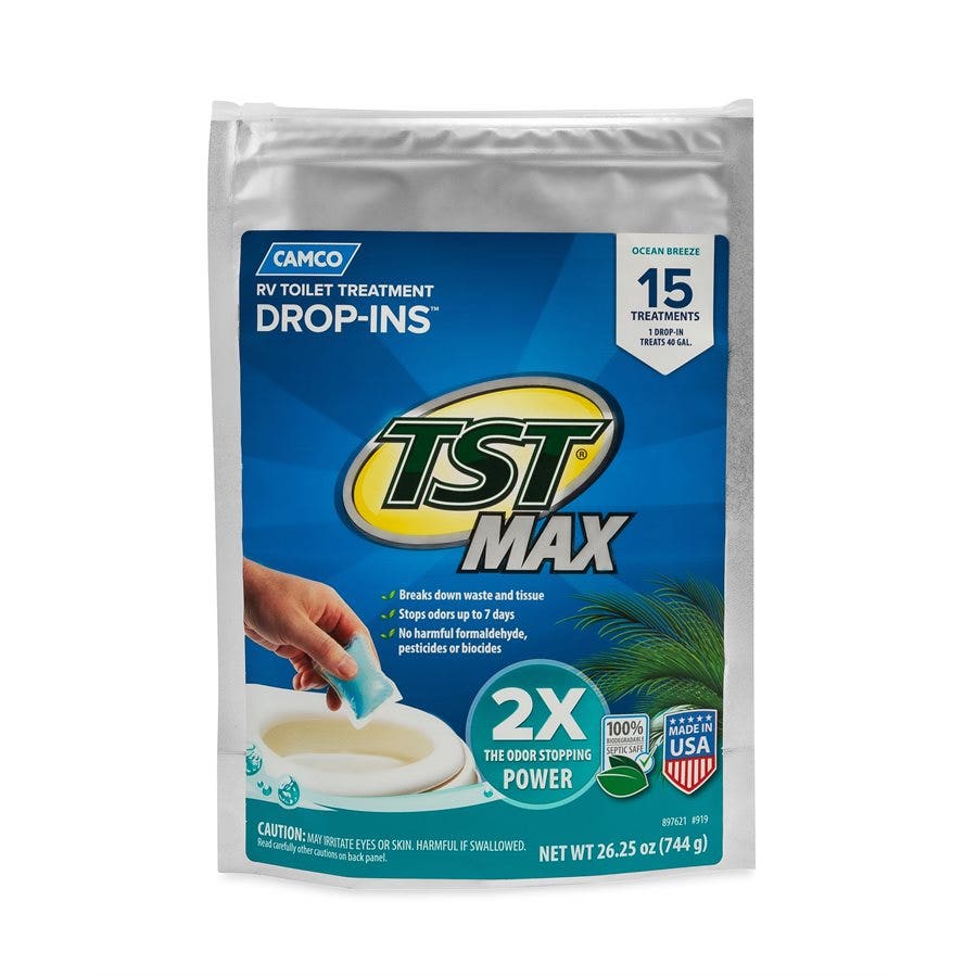 Camco Tst Max Ocean Scent Rv Drop-Ins - Eliminates Odors And Aids In Breaking
