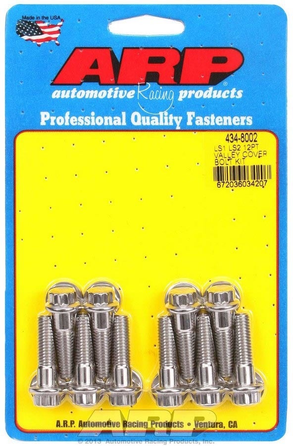 Arp 434-8002 12-Point Stainless Steel Valley Cover Bolt Kit For Chevy Ls1/Ls2