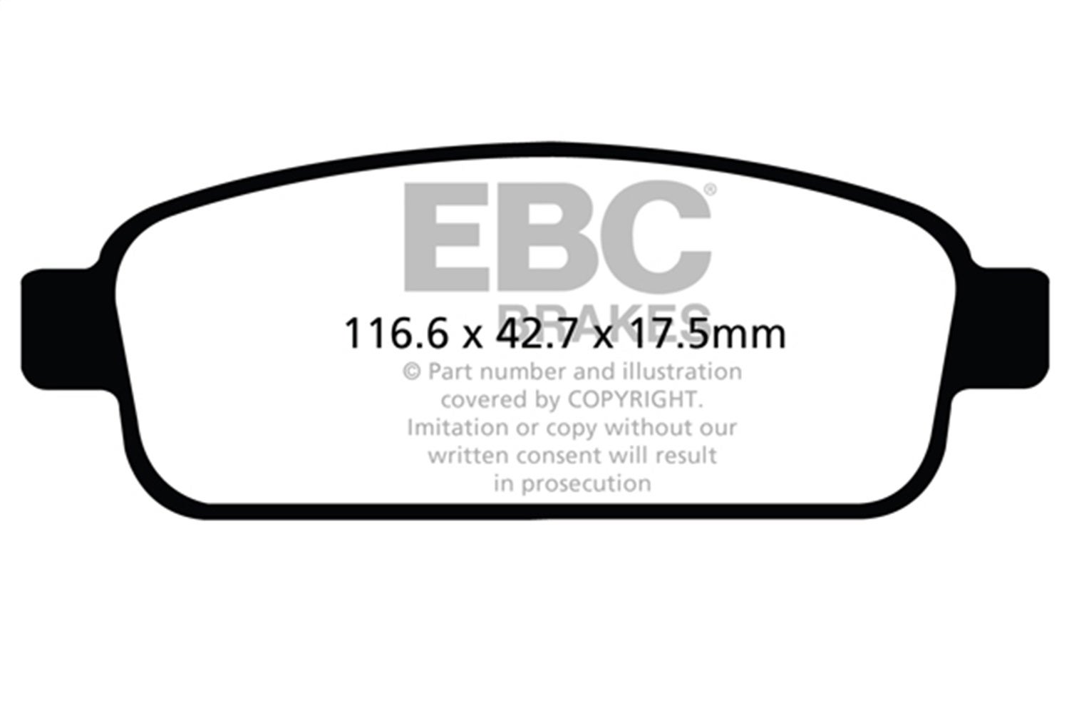 Ebc Brakes Dp32066c Redstuff Ceramic Low Dust Brake Pads   Redstuff Ceramic Low