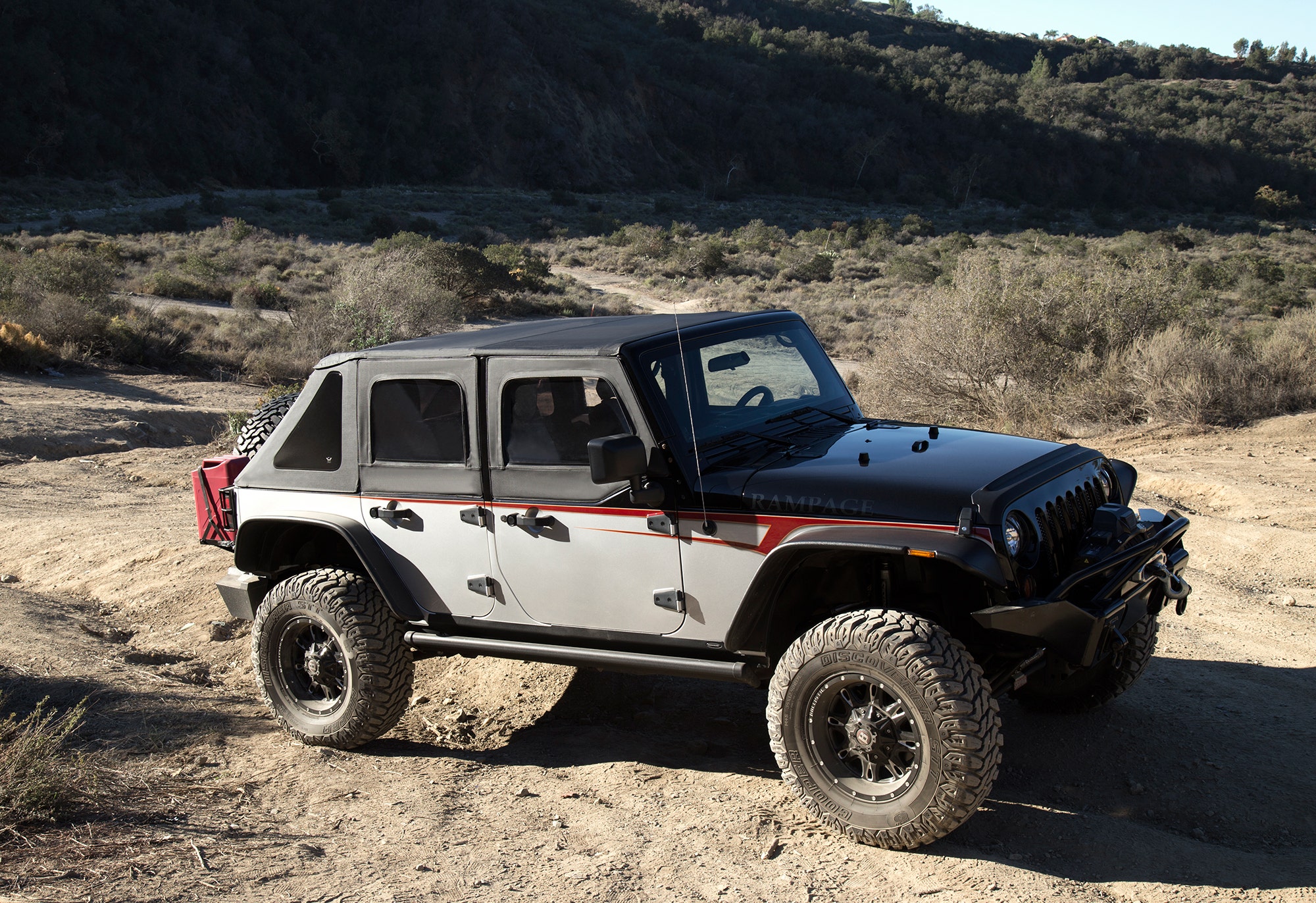 Rampage 139935 Trailview Frameless Soft Top Fits 07-18 Wrangler (Jk)  Trailview