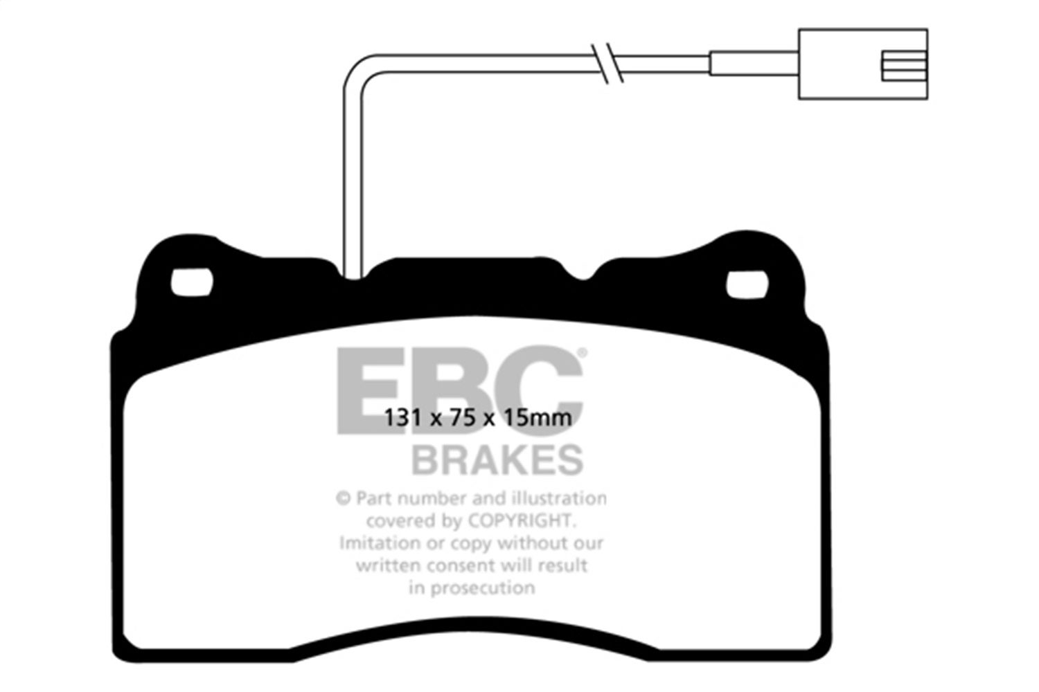 Ebc Brakes Dp41540r Yellowstuff Street And Track Brake Pads   Yellowstuff Street