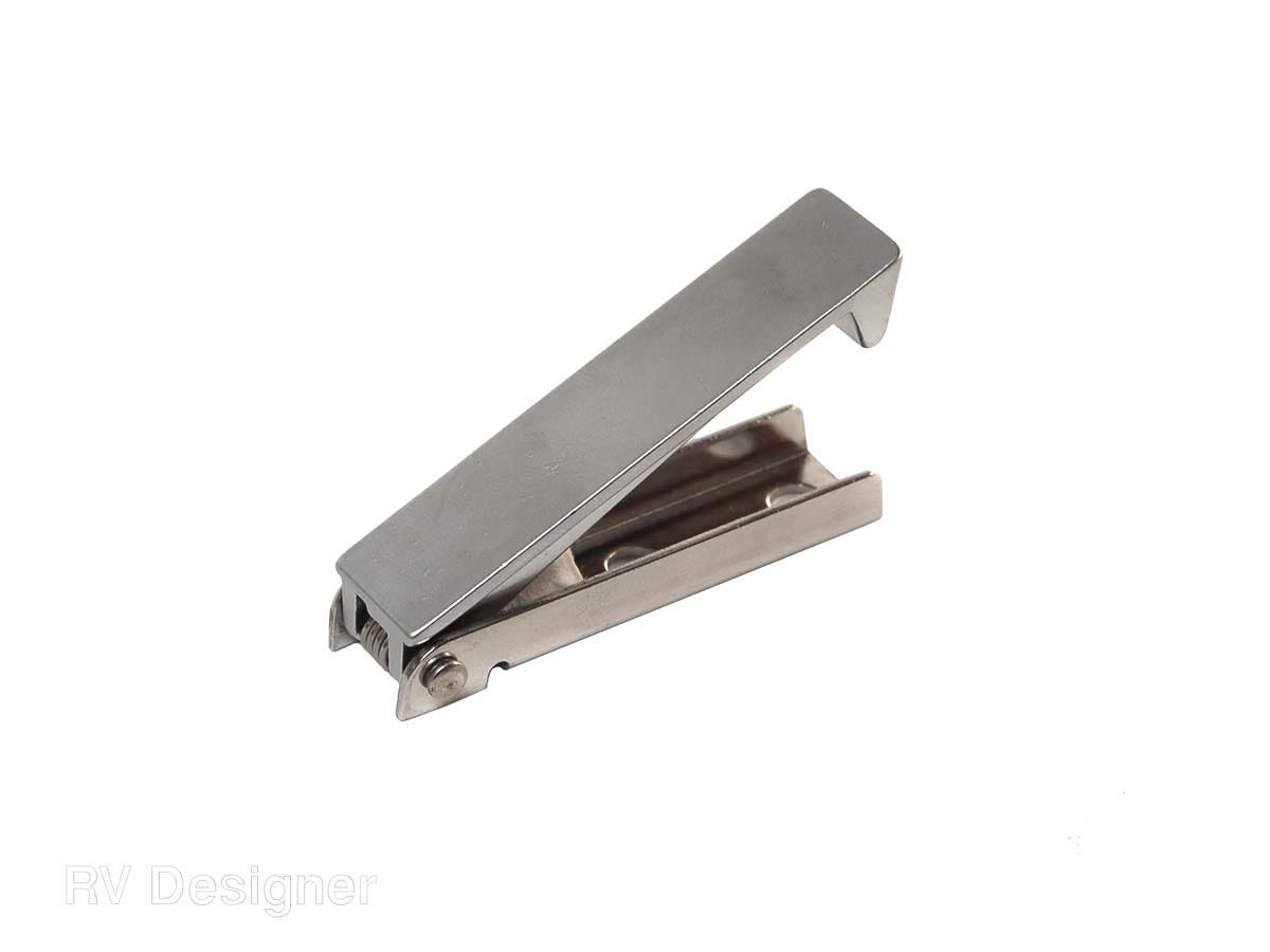 Rv Designer E215, Squared Baggage Door Catch, Stainless Steel, 2 Per Pack,