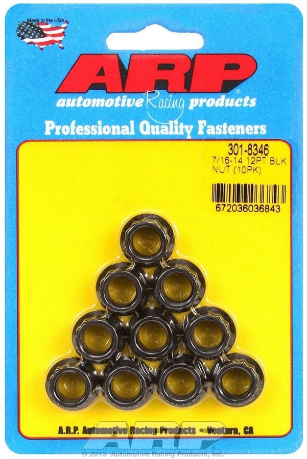Arp 301-8346 7/16"-14 12-Point Nut - 10 Piece Arp  7/16 -14 12-Point Nut - 10