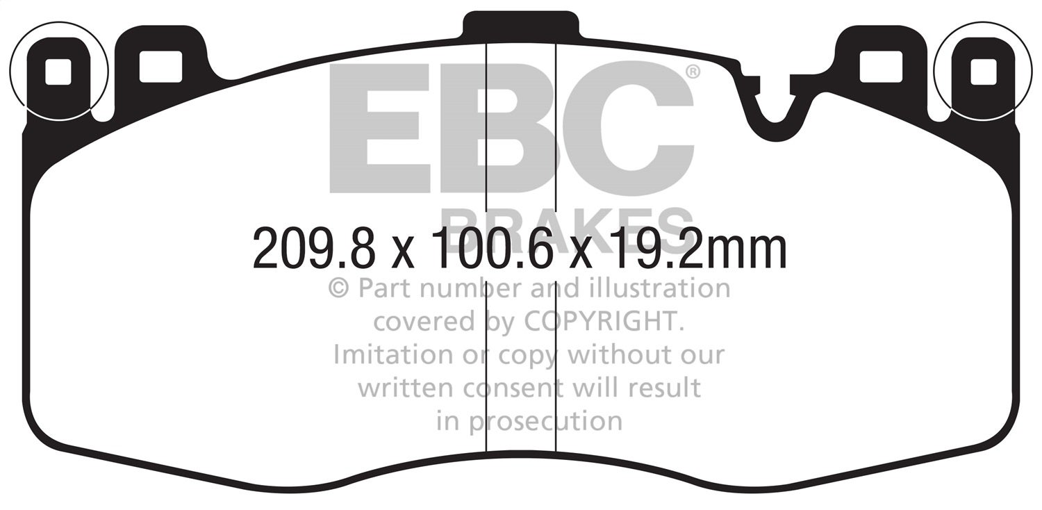 Ebc Brakes Dp52370ndx Bluestuff Ndx Full Race Brake Pads Fits 15-21 X5 X6