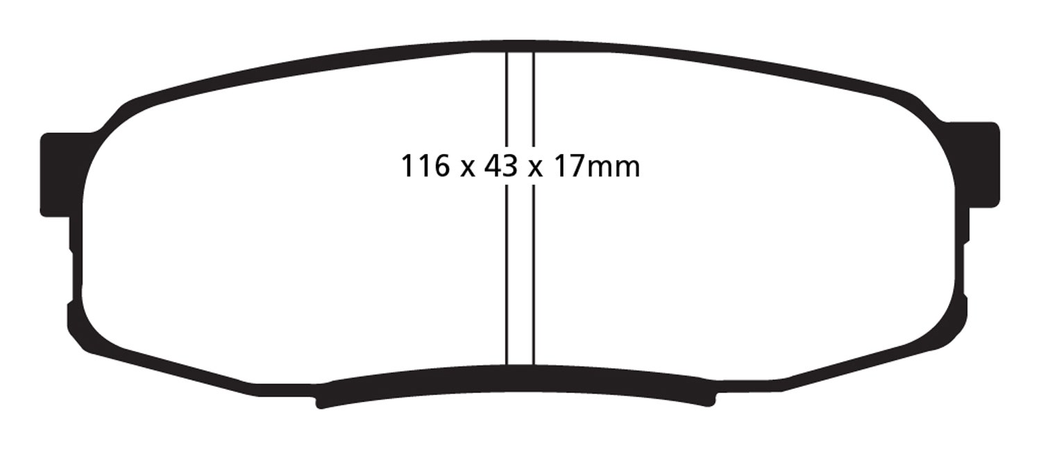 Ebc Brakes Dp41816r Yellowstuff Street And Track Brake Pads   Brake Pad
