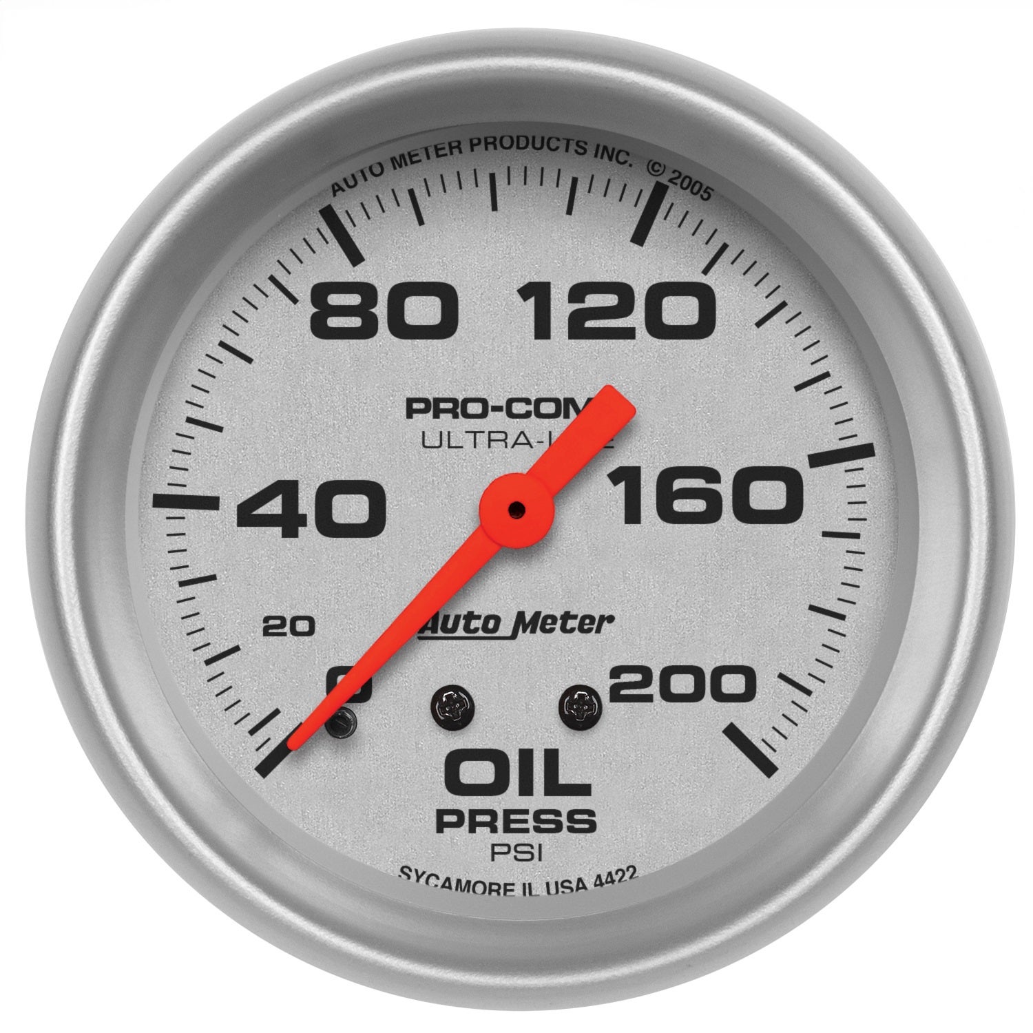 Autometer 4422 Ultra-Lite Mechanical Oil Pressure Gauge   Ultra-Lite Mechanical