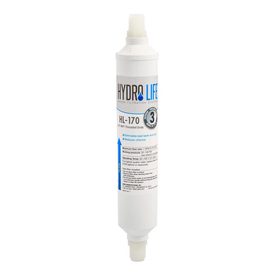 Hydro Life Camco 52117 Filter Only Hl 170 Threaded, 1 Count (Pack Of 1), White