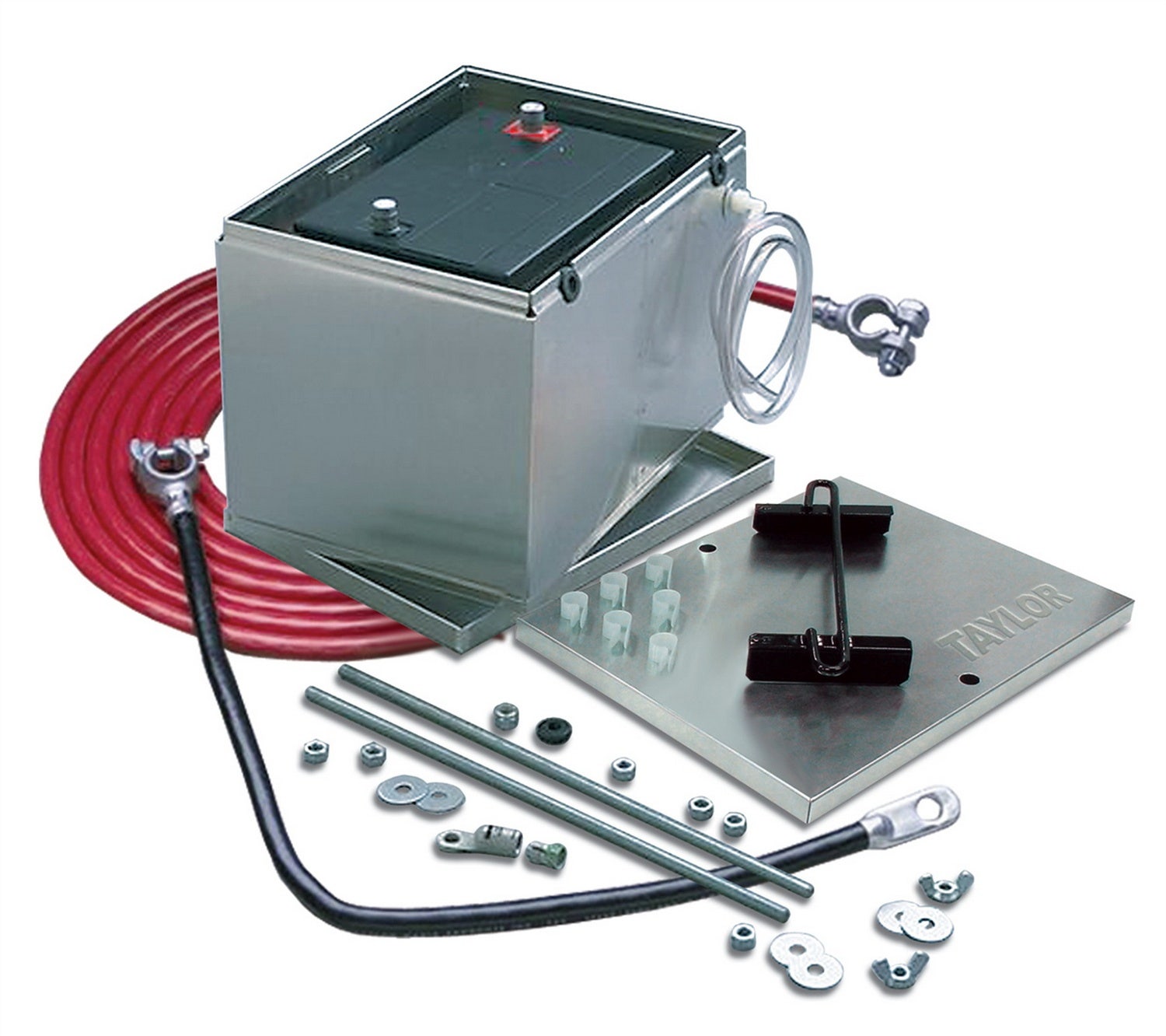 Taylor Cable 48101 Aluminum Battery Box   Battery Box; Height - 13-1/2 Inch,