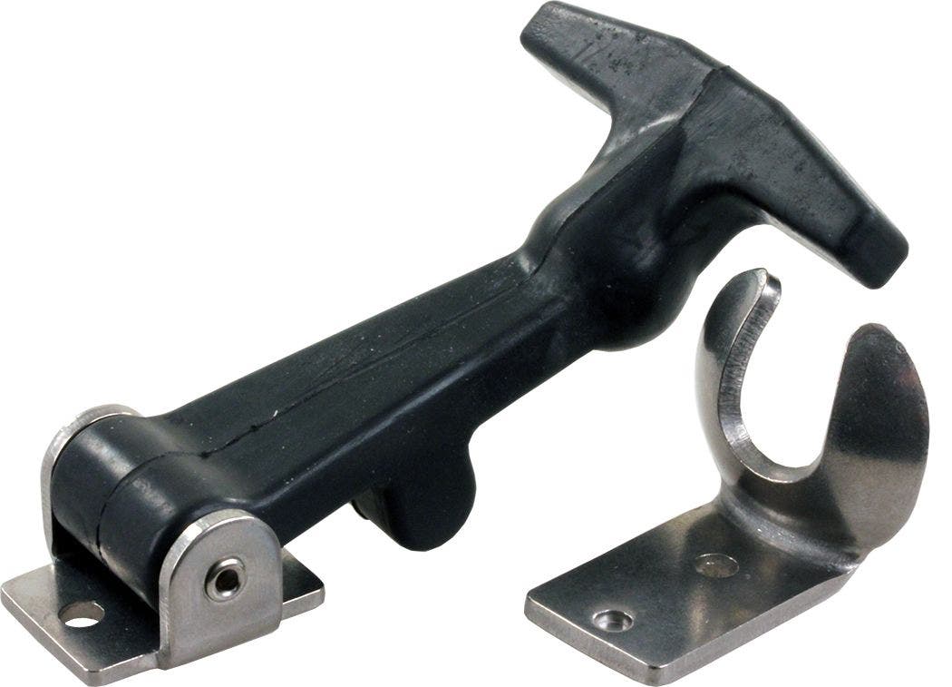 Jr Products 10875 Rubber Hood Latch   Hood Latch; Color - Silver And Black,