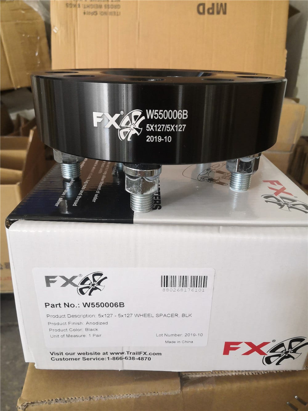 5X127 - 5X127 Wheel Spacer  Blk 5X127 - 5X127 Wheel Spacer  Blk