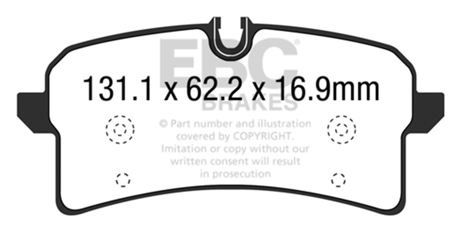 Ebc Brakes Dp42204r Yellowstuff Street And Track Brake Pads Fits 15-18 Macan Rs7