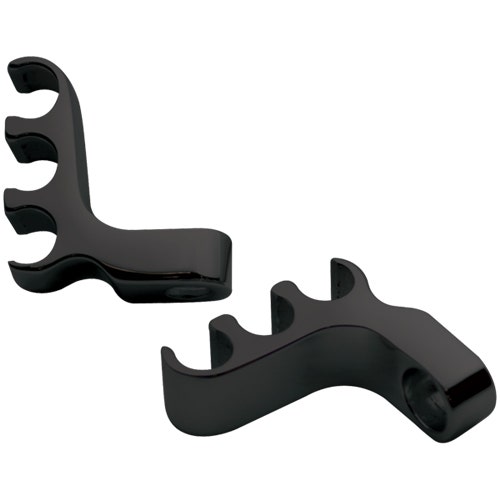 Billet Specialties 69783 3 Wire Separator Valve Cover Mount44; Black - Pack Of 2