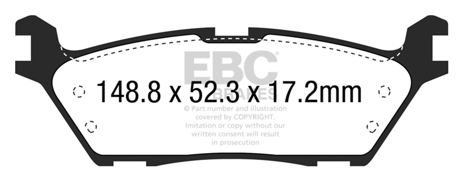 Ebc Brakes Ed93037 Truck/Suv Extra Duty Brake Pads   Truck/Suv Extra Duty Brake