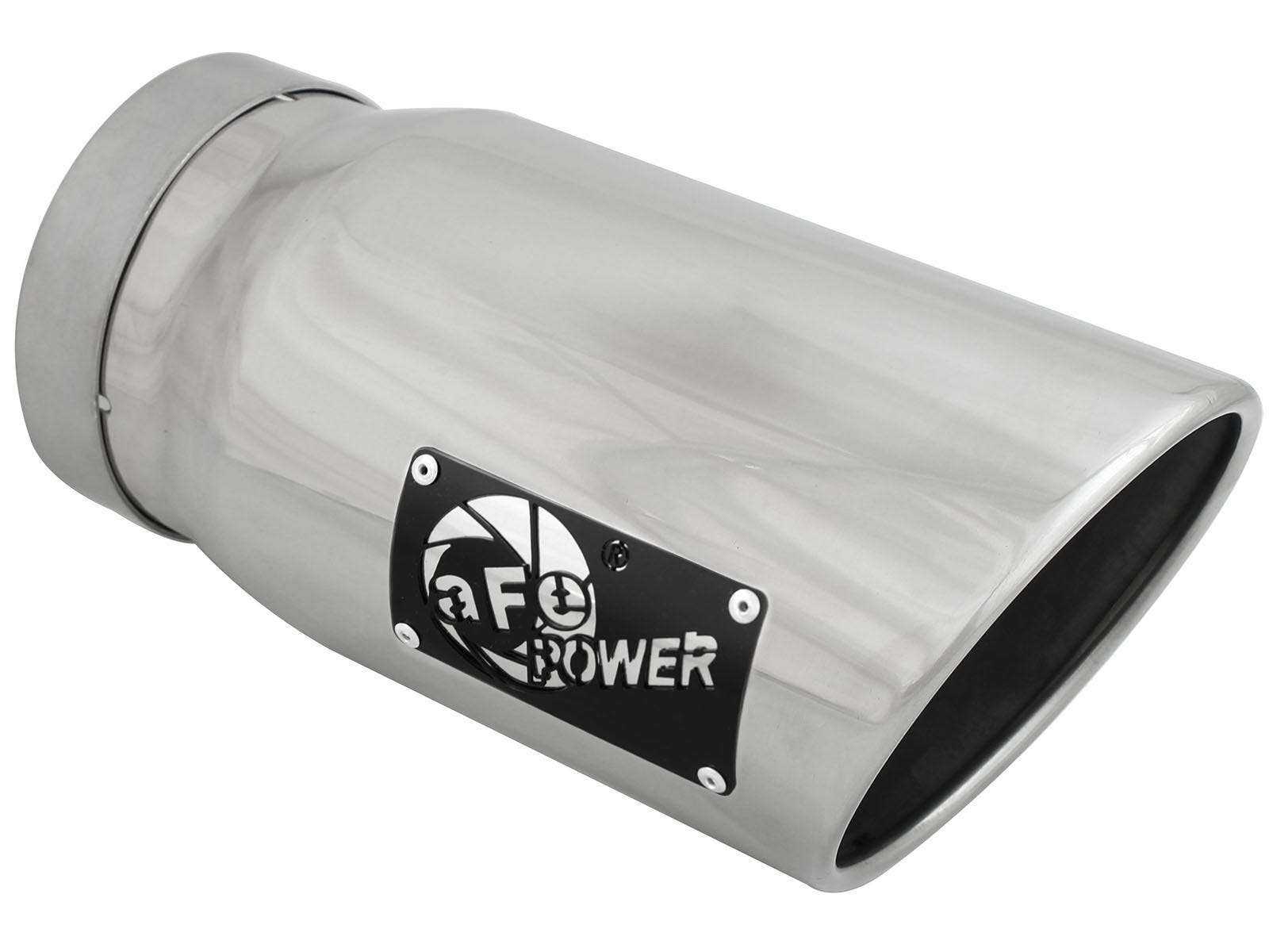 5In In X 6In Out X 12L Bolt-On Diesel Exhaust Tip (Stainless Steel) Polished 5In