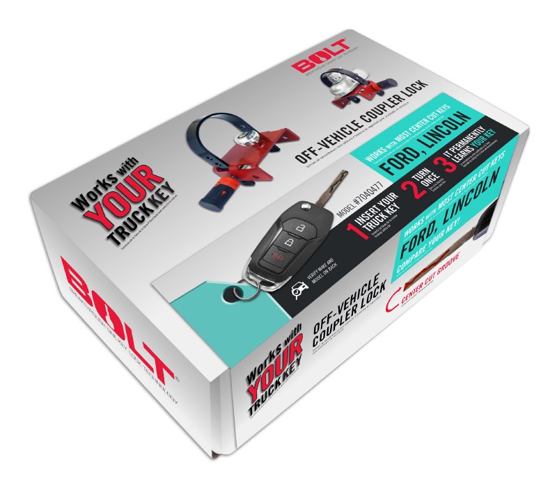 Bolt Off-Vehicle Coupler Lock Ford Center Cut  Off-Vehicle Coupler Lock Ford