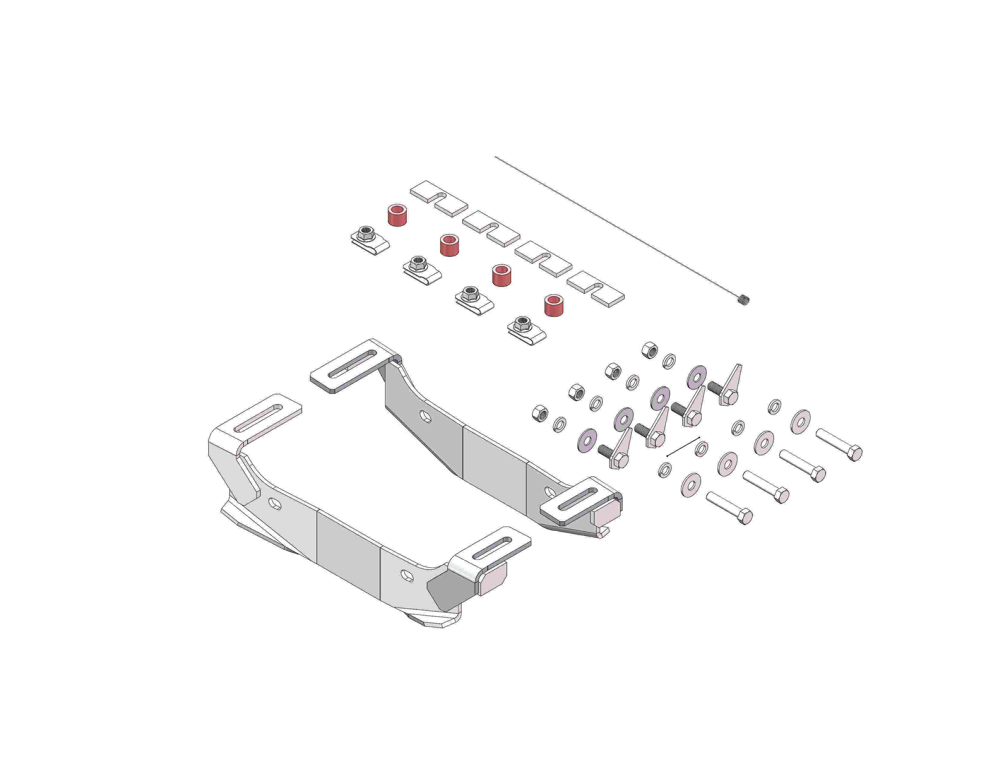 Husky 31852 Custom Bracket Kit For Chevy Pickup 2500/3500   Custom Bracket Kit