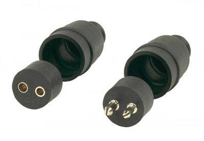 Husky Towing Products 30258 Connector, 2-Pin Round  Towing Products  Connector,