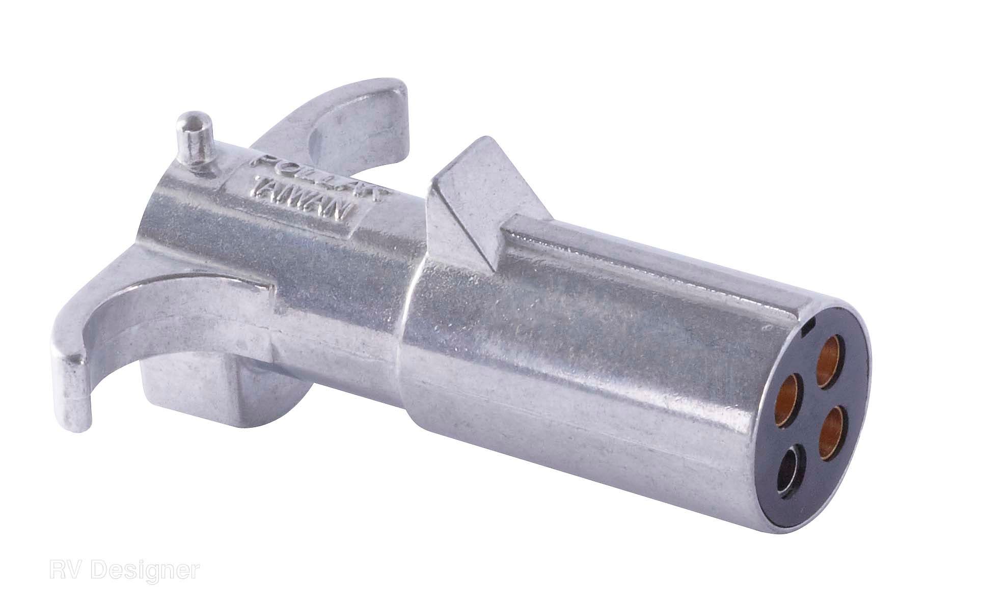 Rv Designer P402, Pollack, 4-Way Connector Plug, Die-Cast Metal   Trailer Wiring