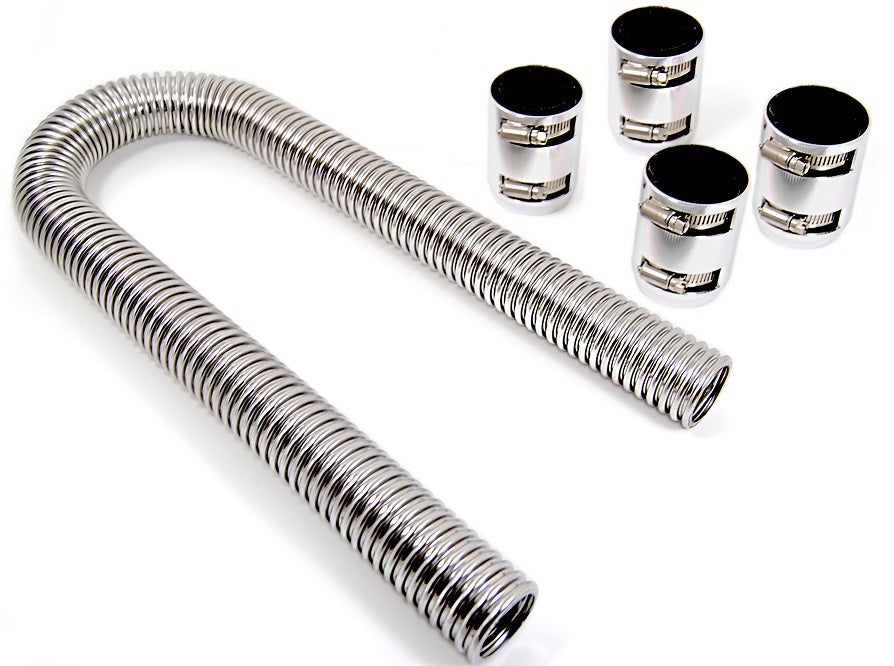 Racing Power Company R7310 48" Stainless Steel Radiator Hose Kit With Polished