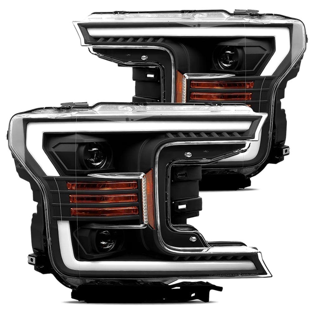 Alpharex-Projector Headlights Plank Style Design Matte Black -Projector
