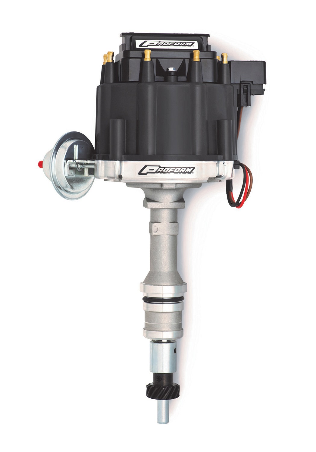 Proform 66983Bk Vacuum Advance Hei Distributor With Steel Gear And Black Cap For