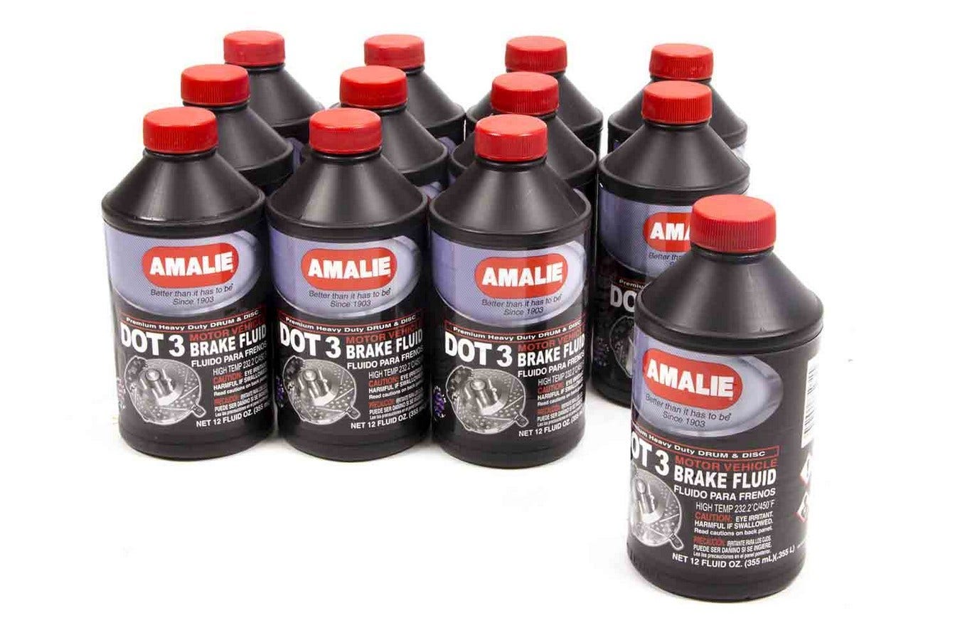 Amalie (160-65031-92-12Pk Dot-3 Brake Fluid - 12 Oz, (Pack Of 12)  (-12Pk Dot-3