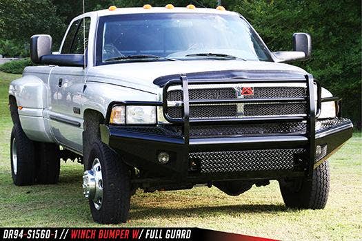 Fab Fours Dr94-S1560-1 Black Steel Front Ranch Bumper Fits 94-02 Ram 2500