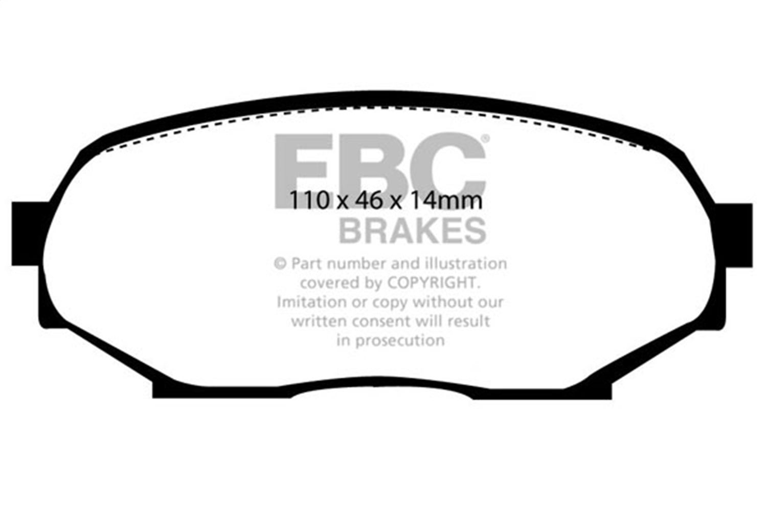 Ebc Brakes Dp4802r Yellowstuff Street And Track Brake Pads   Yellowstuff Street