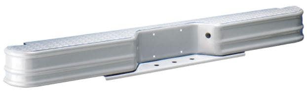 Westin 20002 Diamondstep Universal Style Rear Bumper; Silver; Mount Kit