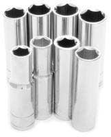 Wilmar W32400 0.5 In. Drive 6 Point Deep Chrome Socket Set44; 12 To 19 Mm - 8