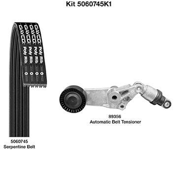Dayco Serpentine Belt Drive Component Kit P/N:5060745K1  Serpentine Belt Drive
