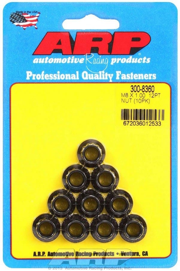 Arp 300-8360 8Mm X 1.00 12-Point Nut - 10 Piece Arp  8Mm X 1.00 12-Point Nut -