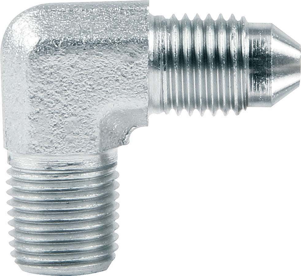 Allstar Fitting, Adapter, 90 Degree, 3 An Male To 1/8 In Npt Male, Steel, Zinc