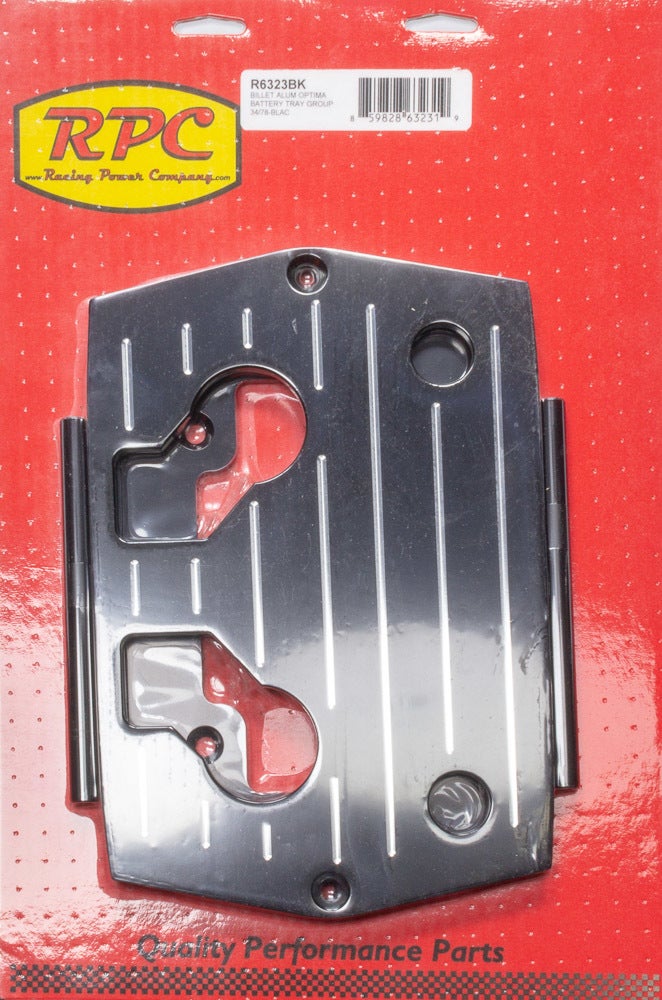 Racing Power R6323bk Black Optima Aluminum Ball Milled Battery Tray Racing Power