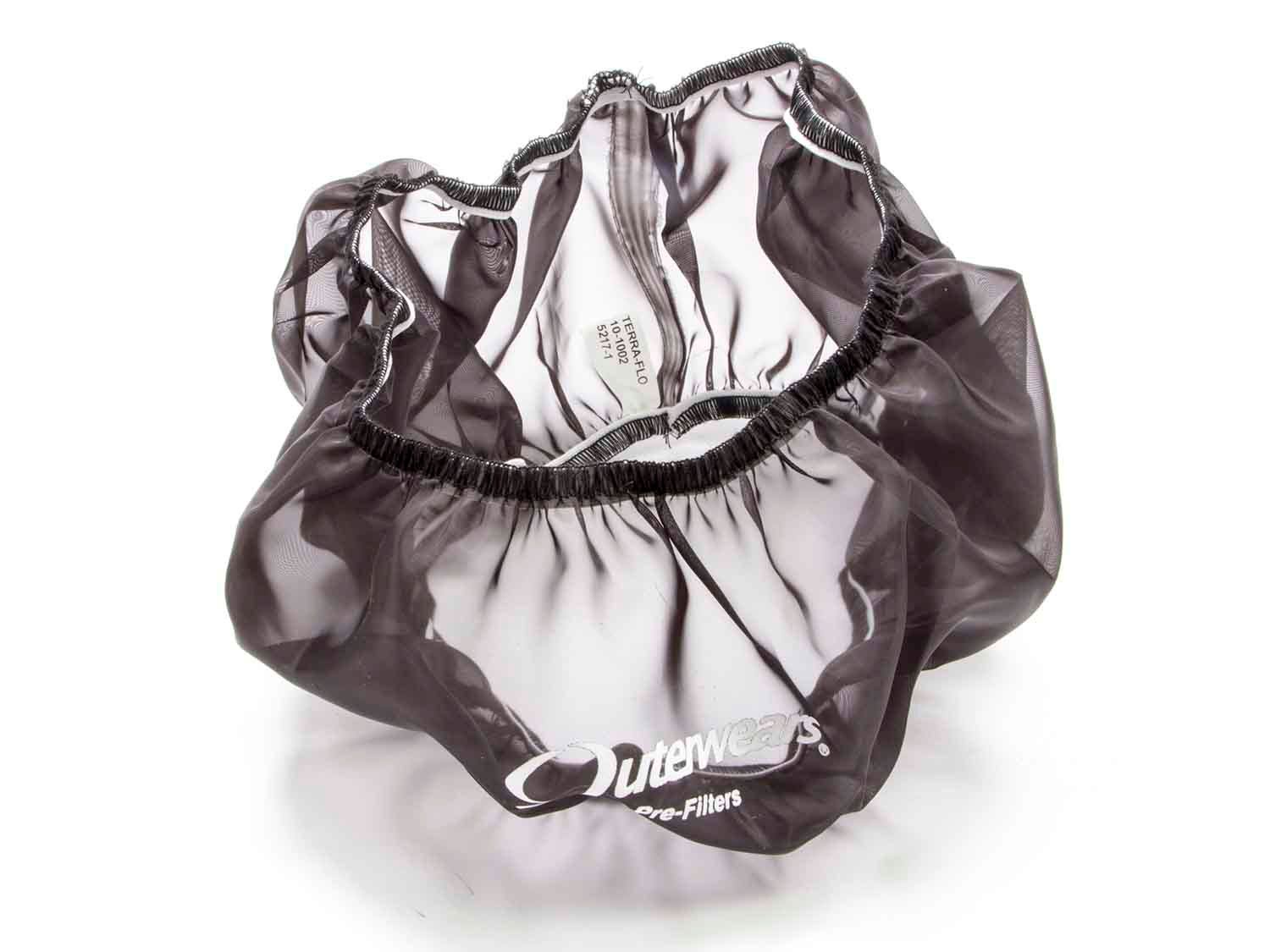 Outerwears Air Filter Wrap, Pre Filter, 14 In Od, 4 In Tall, Polyester, Black,