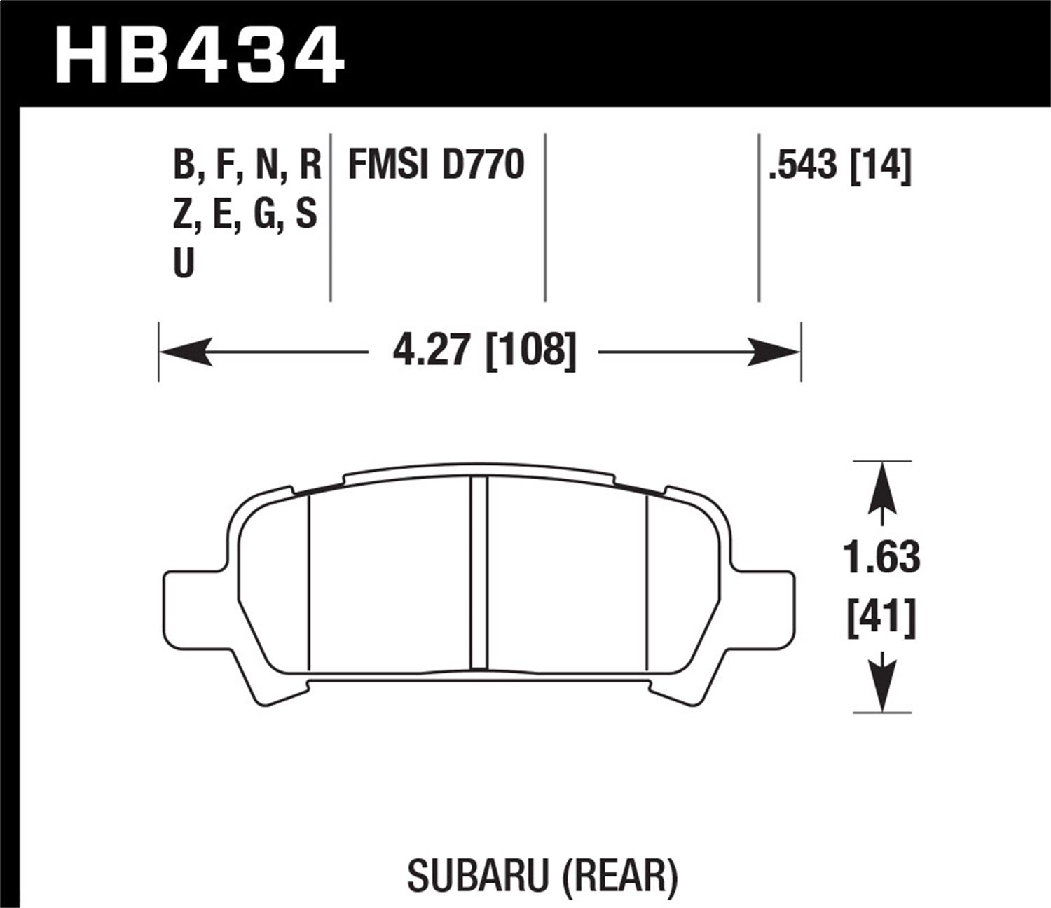 Hawk Performance Hb434b.543 Hps 5.0 Disc Brake Pad   Hps 5.0 Disc Brake Pad