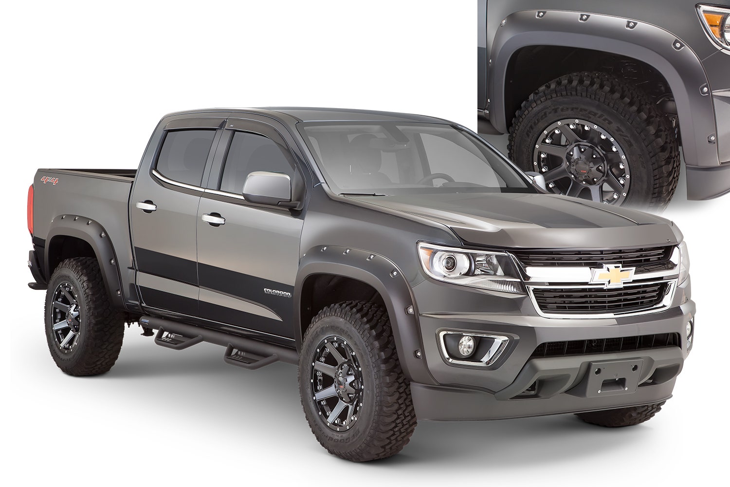 Bushwacker 40970-02 Pocket Style Fender Flares Fits 15-21 Colorado   Fender
