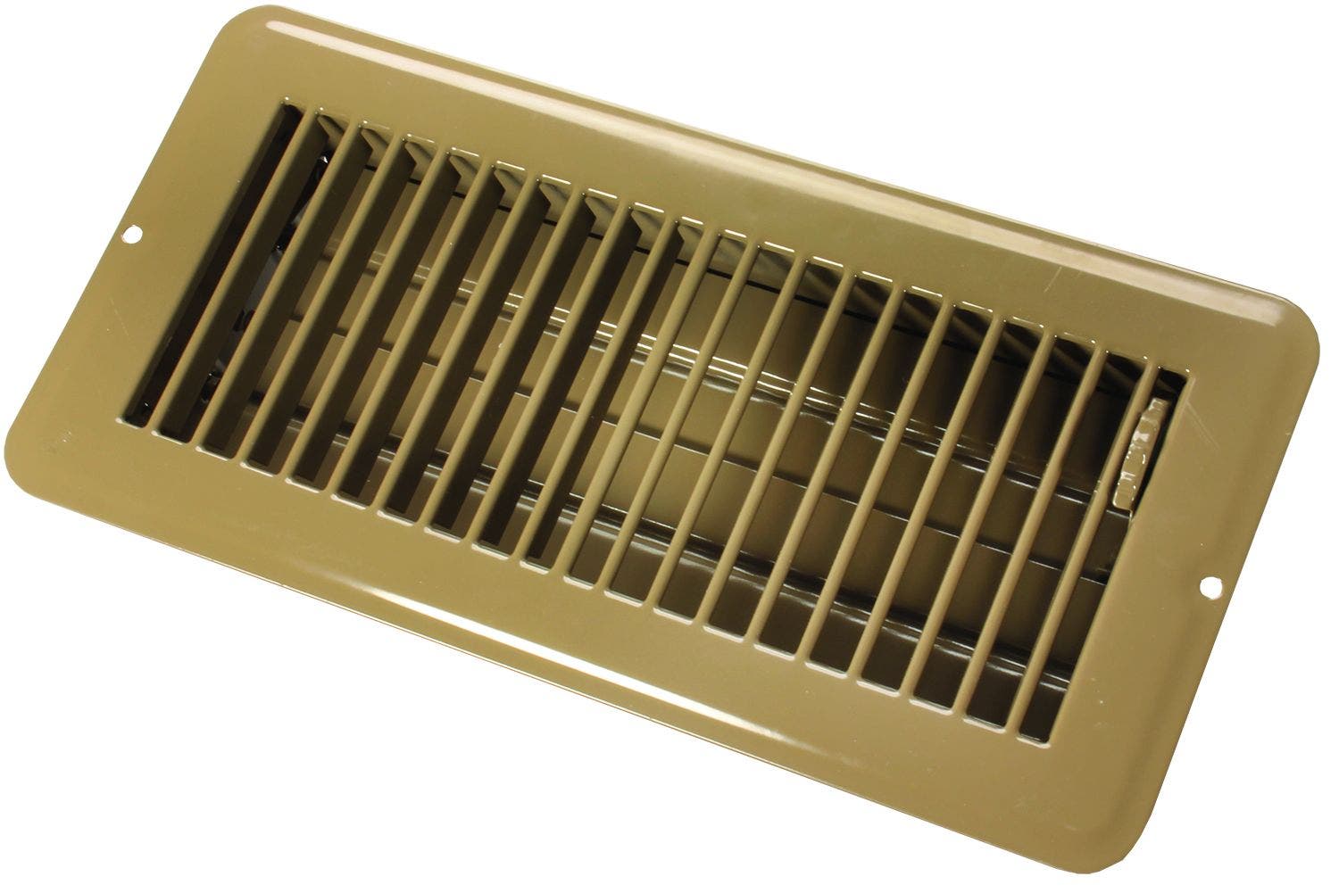 Jr Products 02-29015 Dampered Floor Register - 4" X 10", Brown   Heating/