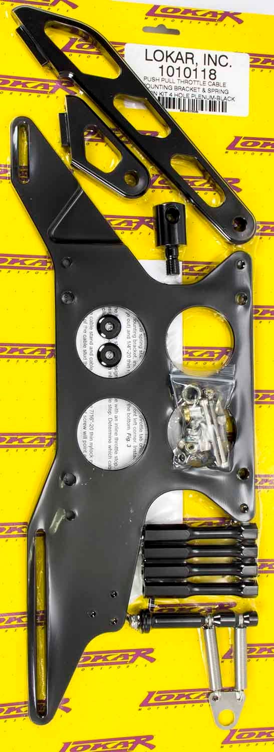 Push/Pull Throttle Cable Mounting Bracket Black Push/Pull Throttle Cable