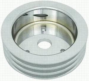 Racing Power Company R8858pol Small Block Chevy Polished Triple Groove Pulley