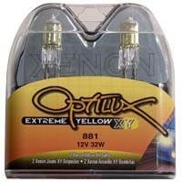 Optilux Hella H71071182 Xy Series 881 Xenon Yellow Halogen Bulbs, 12V, 27W, 2