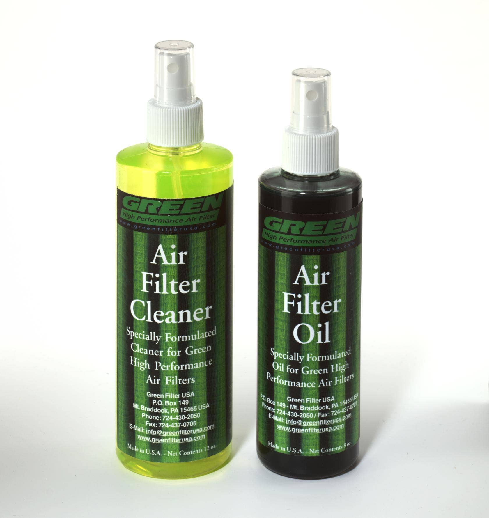 Green Filter 2000 Green High Performance Air Filter Recharge Oil And Cleaner Kit