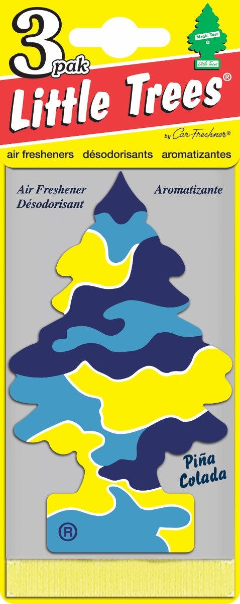 Little Trees Hanging Car And Home Air Freshener, Pina Colada (Pack Of 3)