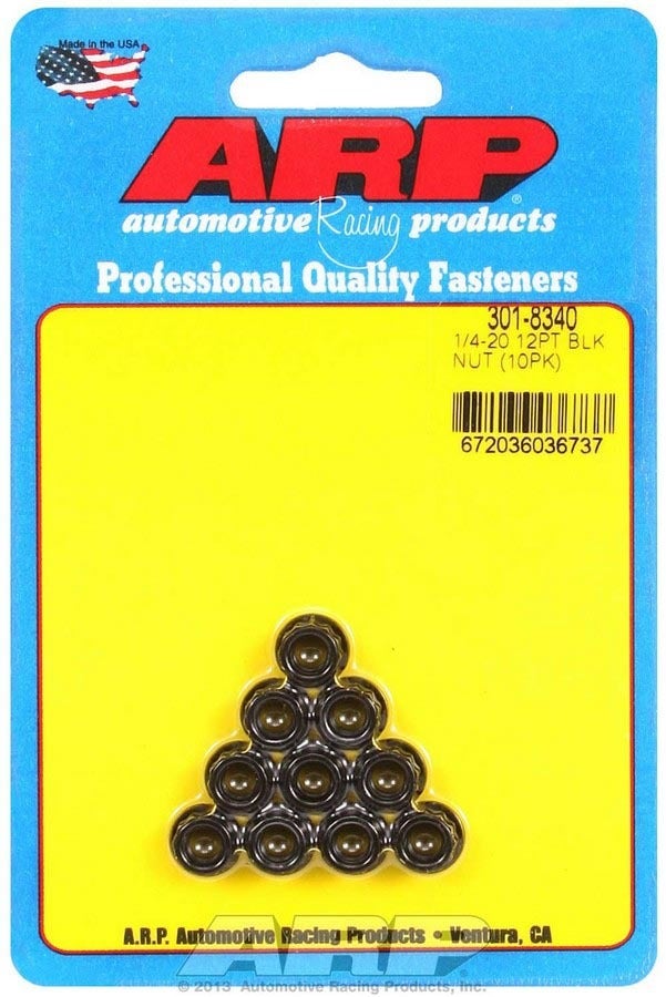 Arp 301-8340 1/4"-20 12-Point Nut - 10 Piece Arp  1/4 -20 12-Point Nut - 10