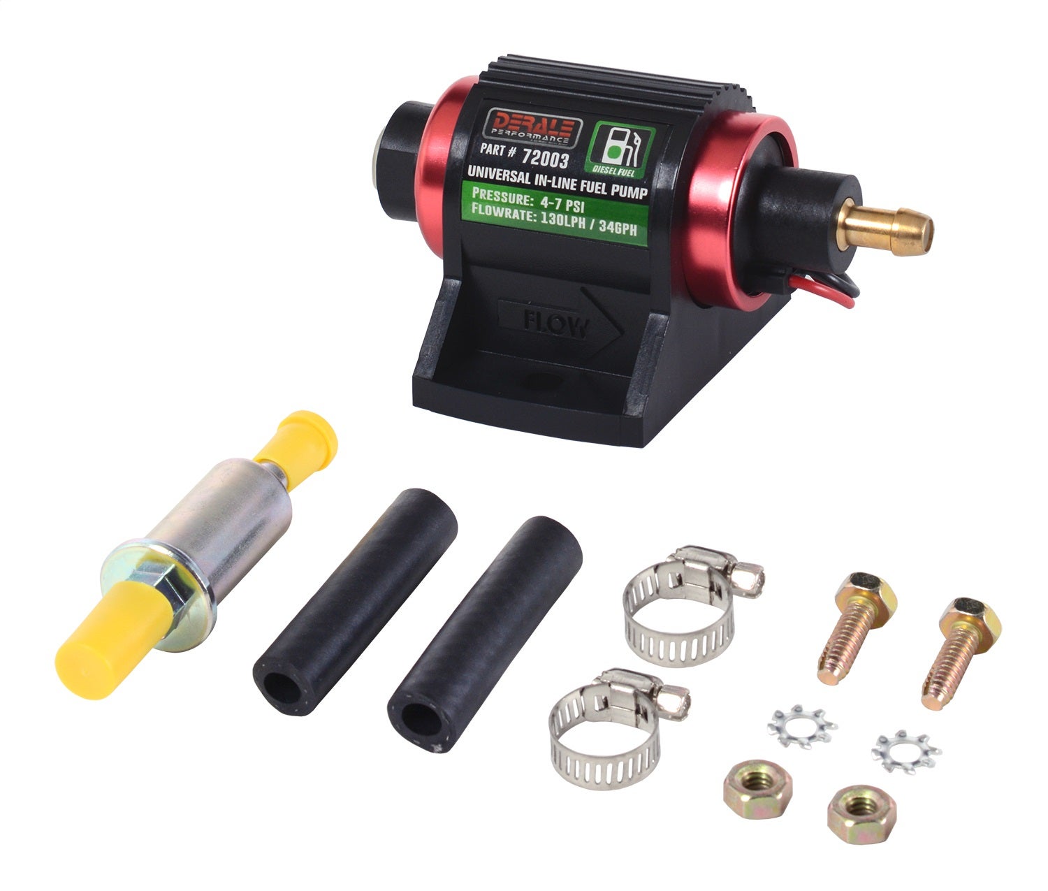 Derale 72003 Universal Inline Fuel Pump Kit   Universal Inline Fuel Pump Kit