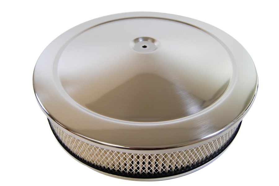 Racing Power Company R2195 14" X 3" Chrome Plain Drop Base Air Cleaner Set   14