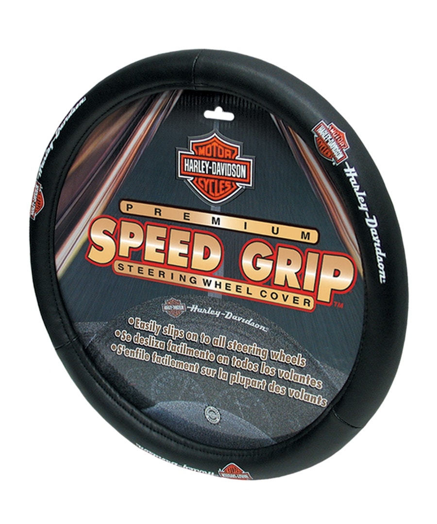 Plasticolor 006393 Black Steering Wheel Cover (Harley Speed Grip)   Black