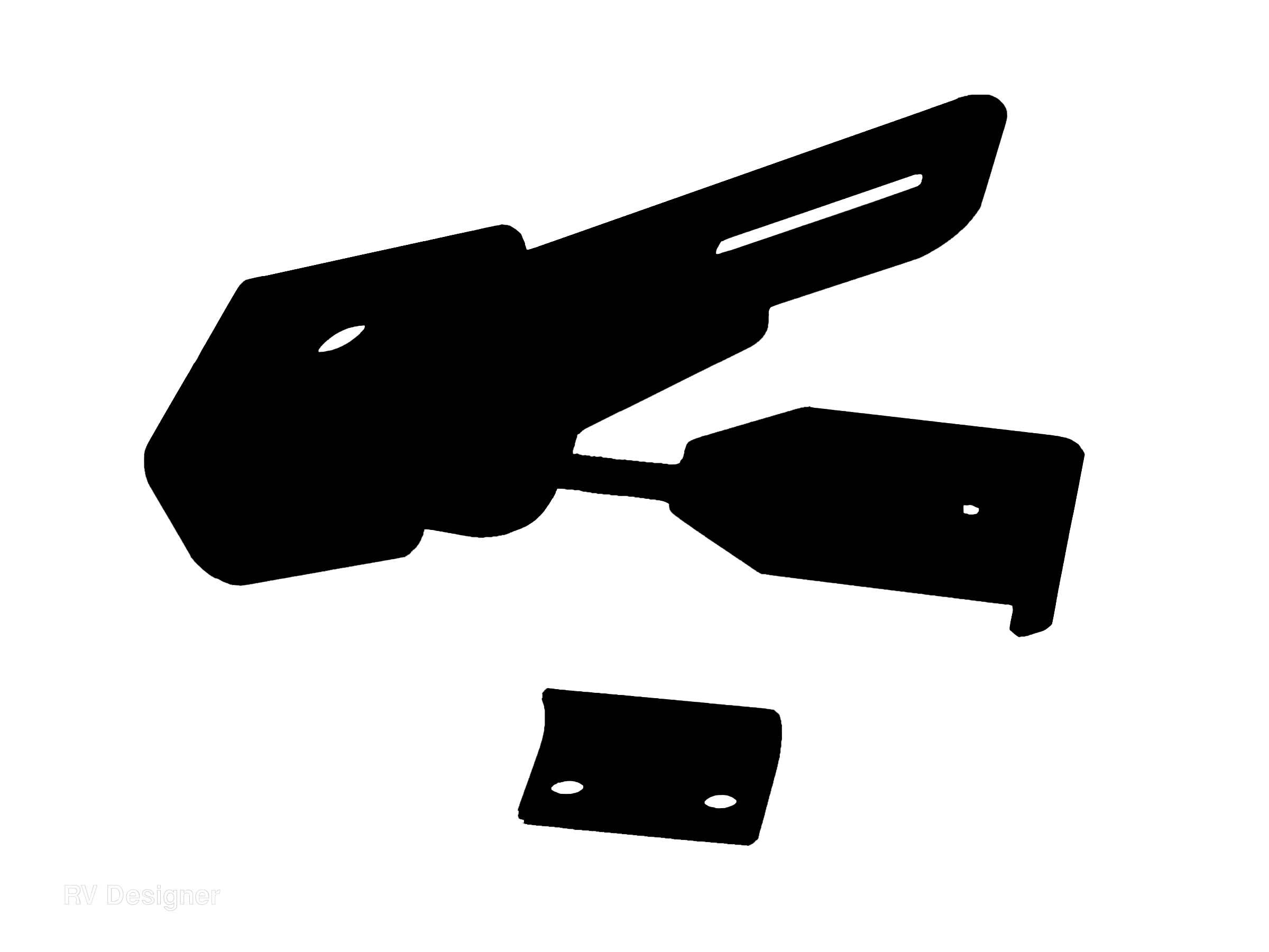 Rv Designer E314, Camper Latch, Folding, Black, Exterior Hardware   Entry Door