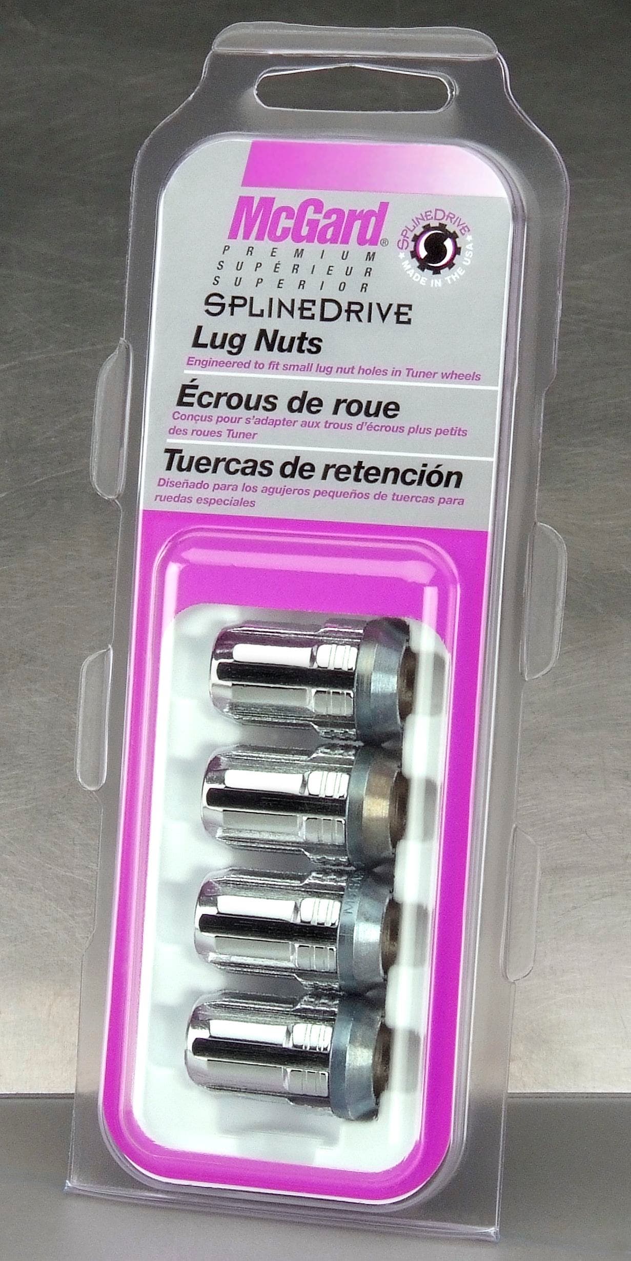 Mcgard 65357 Chrome Cone Seat Splinedrive Lug Nut Set (M12 X 1.5 Thread Size) -