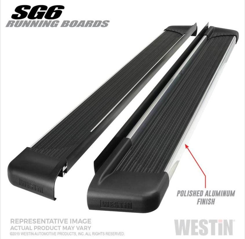 Westin Polished Sg6 Running Boards Polished Aluminum Running Board 74.25 Inches